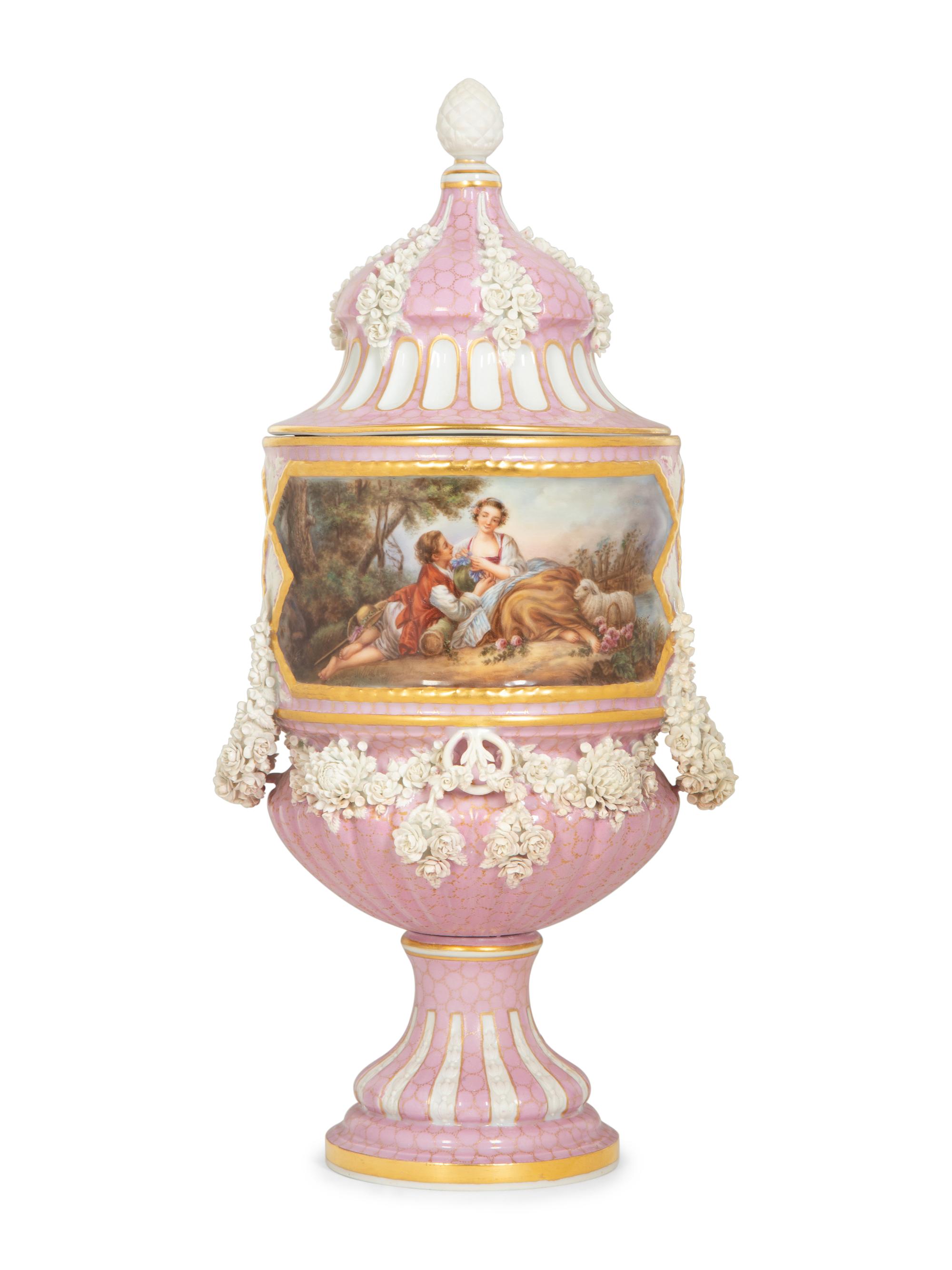 A Sèvres Style Porcelain Urn