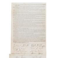 [Johnson, Andrew (1808-1875)]. An early petition and broadside calling for the impeachment of President Andrew Johnson, [Washington, D.C.?], n.d. [ca 1867].