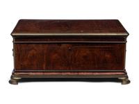An English Brass Inlaid Walnut Document Box