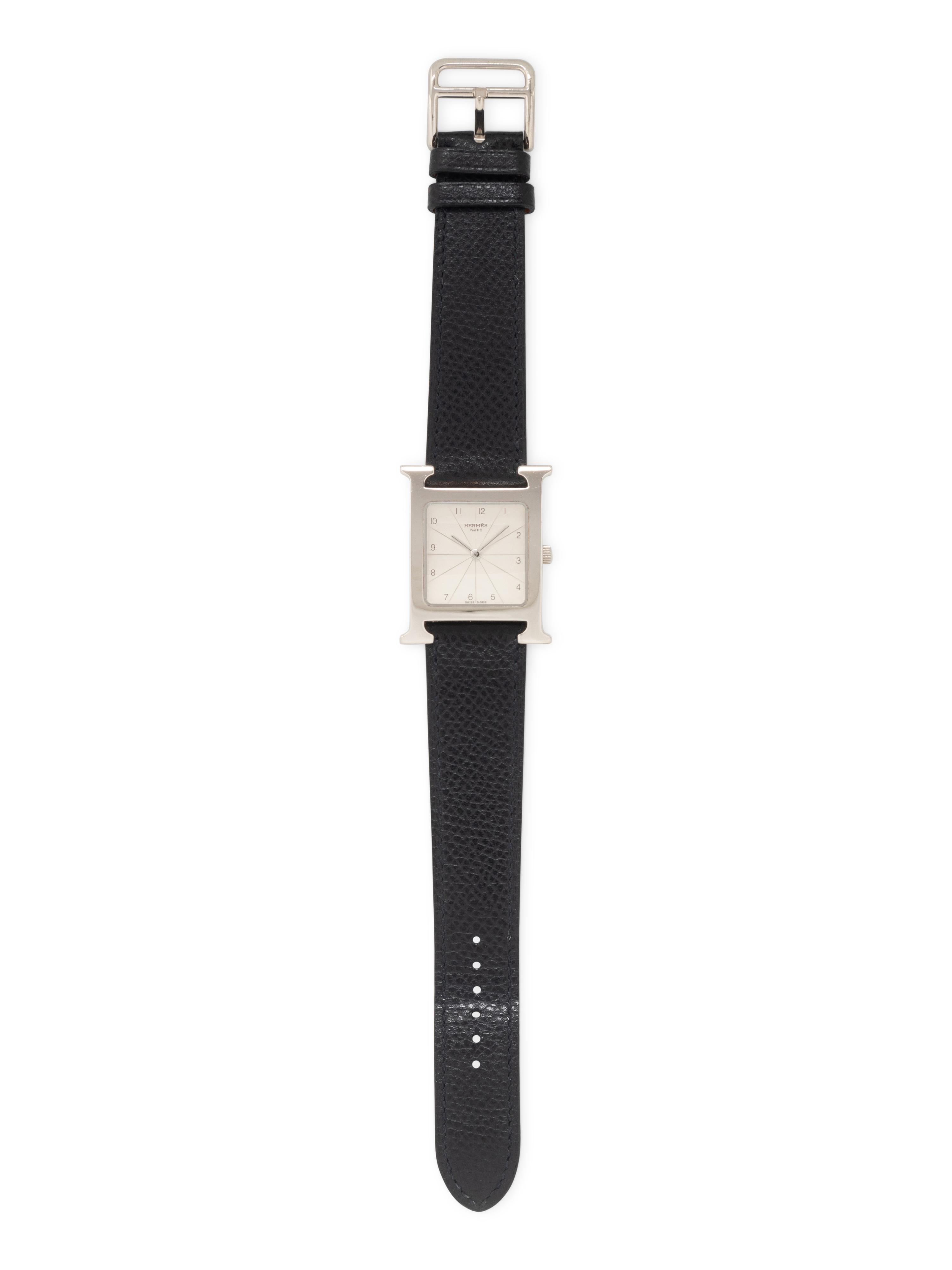 HERMÈS, STAINLESS STEEL 'HEURE H' WATCH