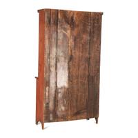 A Federal Red-Stained Pine Step-Back Cupboard