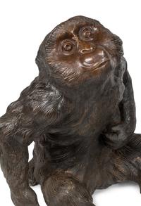 Three Continental Bronze Figures of Monkeys
