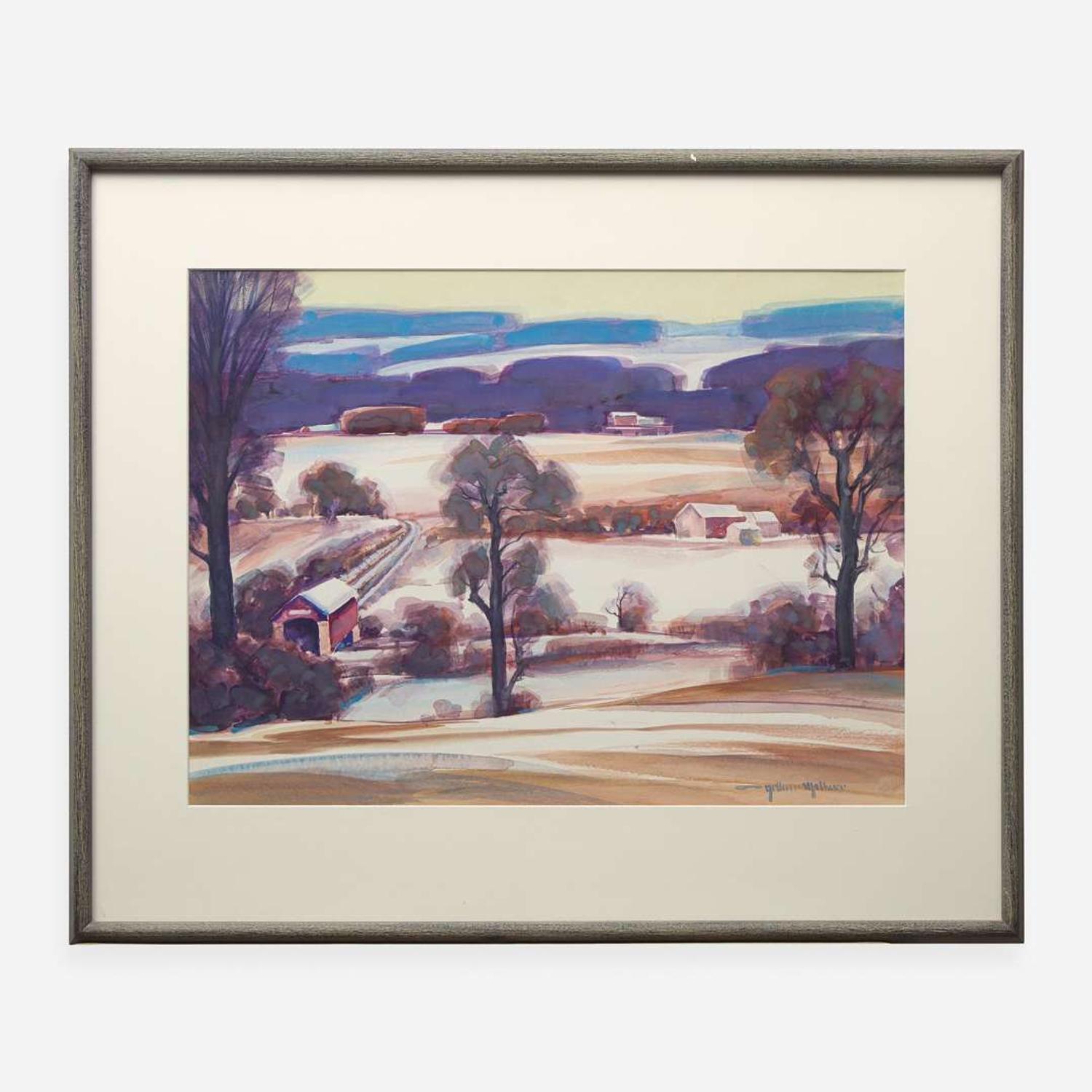 Arthur Meltzer (American, 1893-1989) Farm Landscape