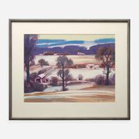 Arthur Meltzer (American, 1893-1989) Farm Landscape