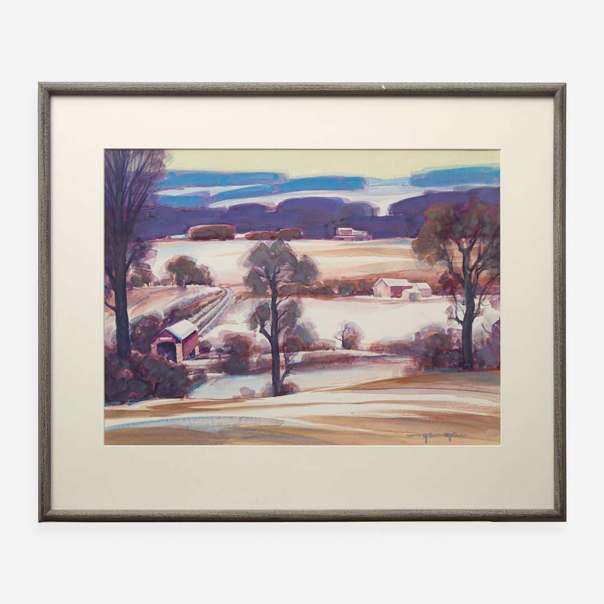 Arthur Meltzer (American, 1893-1989) Farm Landscape