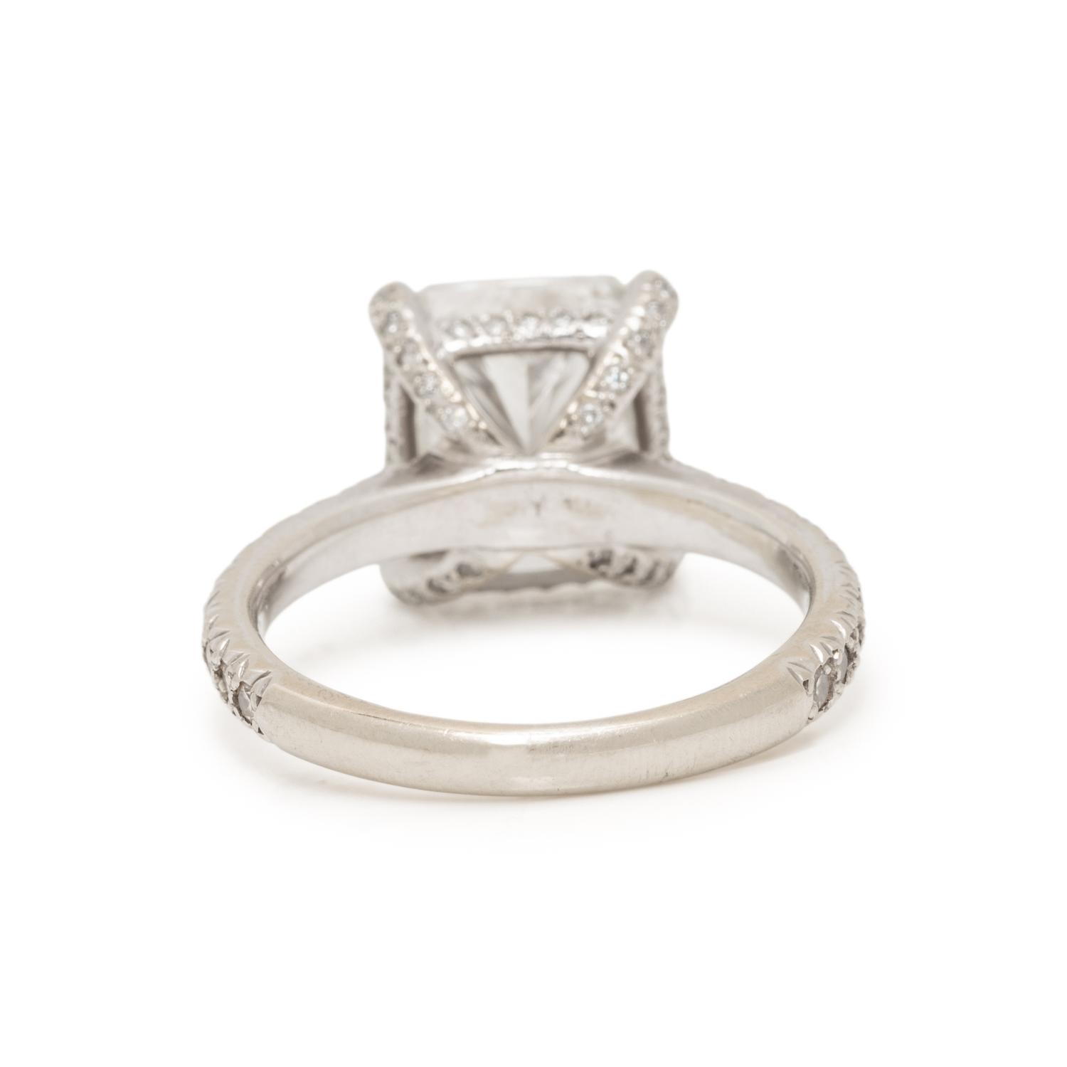 RADIANT CUT DIAMOND AND DIAMOND RING