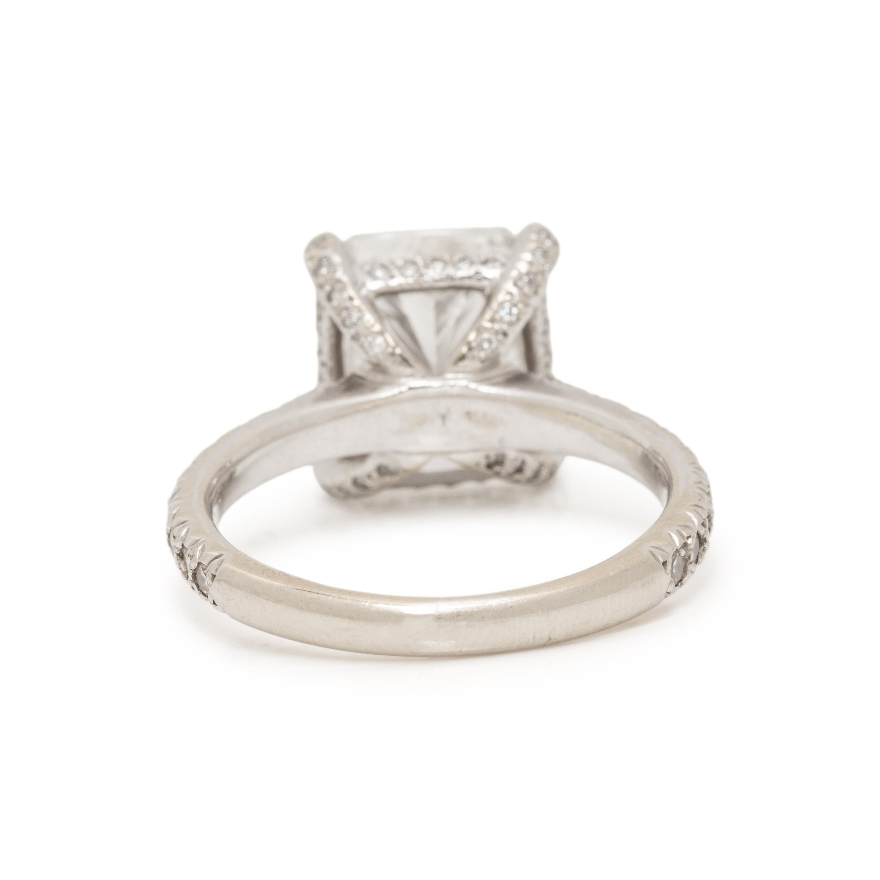 RADIANT CUT DIAMOND AND DIAMOND RING
