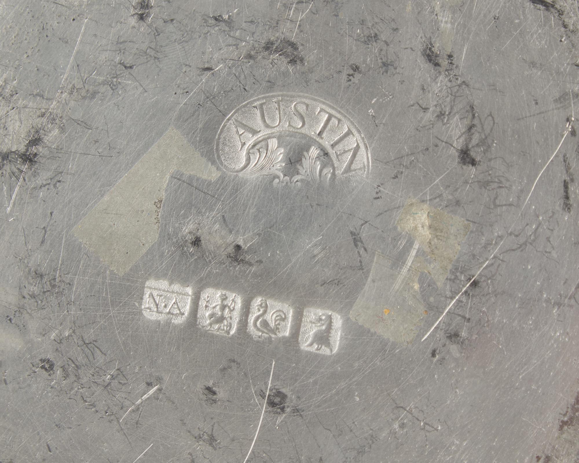 A Group of Thirteen Pewter Table Items