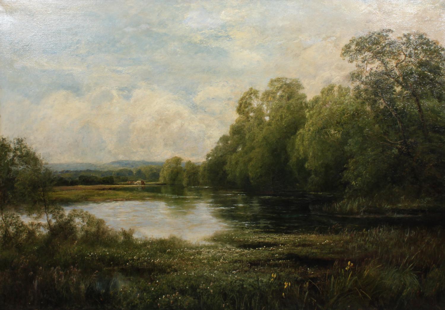 John Clayton Adams, (British, 1840-1906), Water Weeds