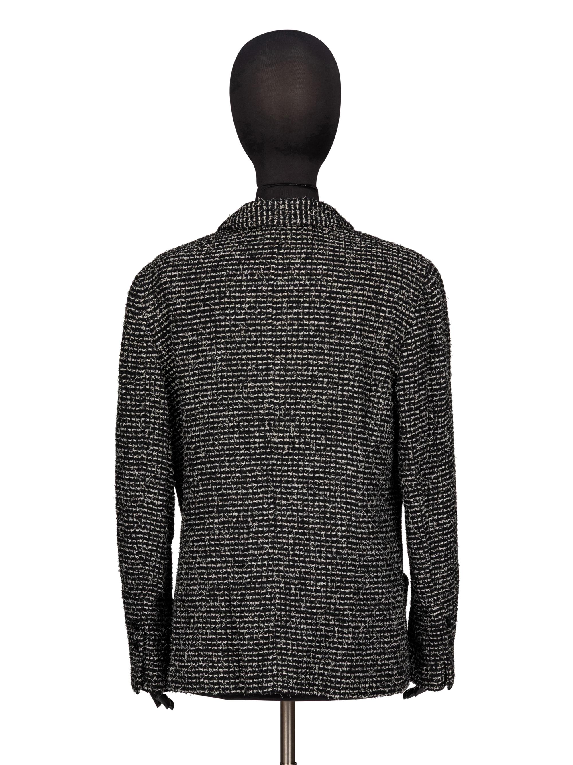 Chanel, Eyelash Tweed Jacket with Camellia Pins