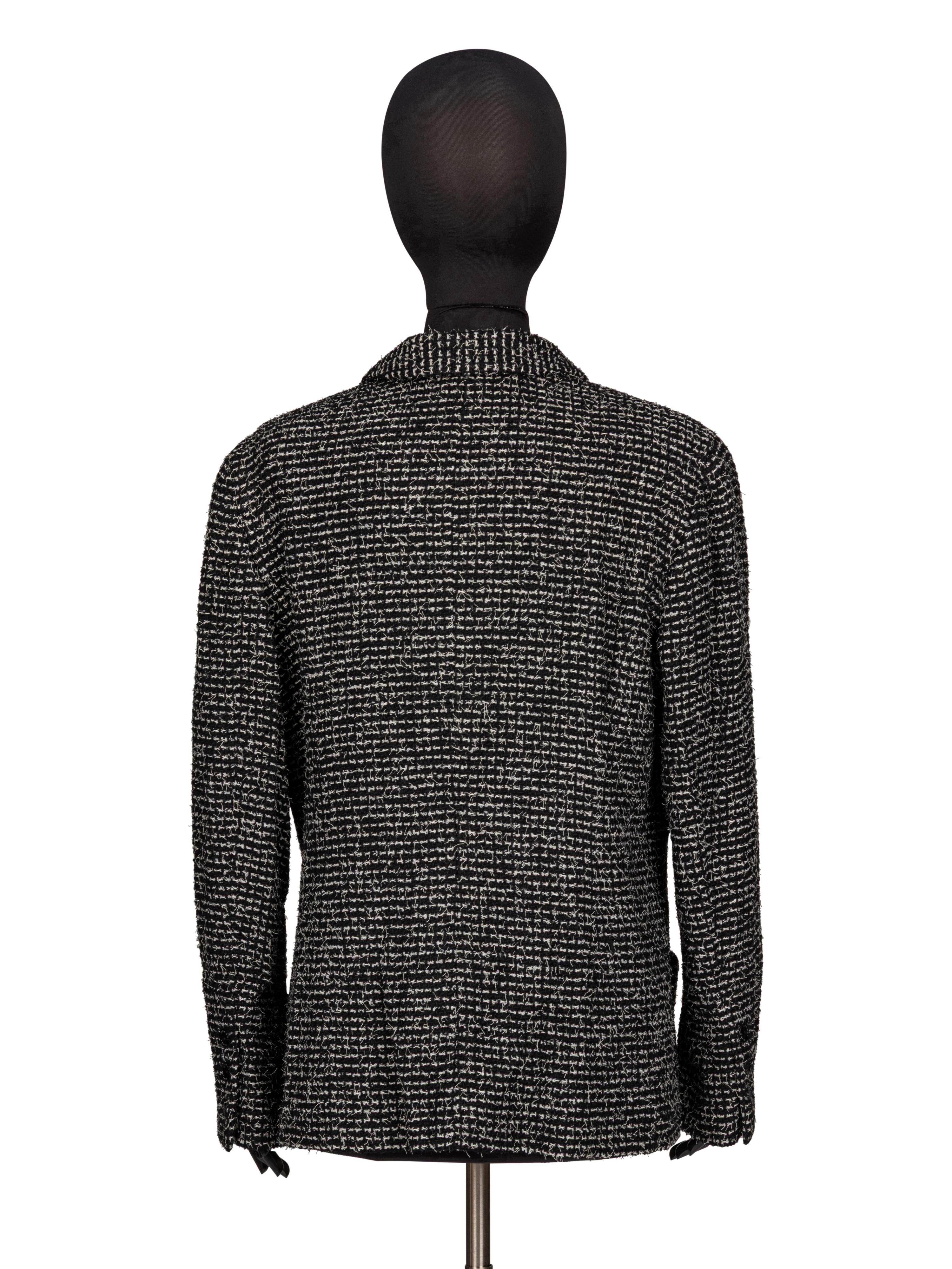 Chanel, Eyelash Tweed Jacket with Camellia Pins