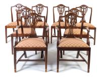 A Set of Eight Sheraton Style Dining Chairs Height 37 inches.