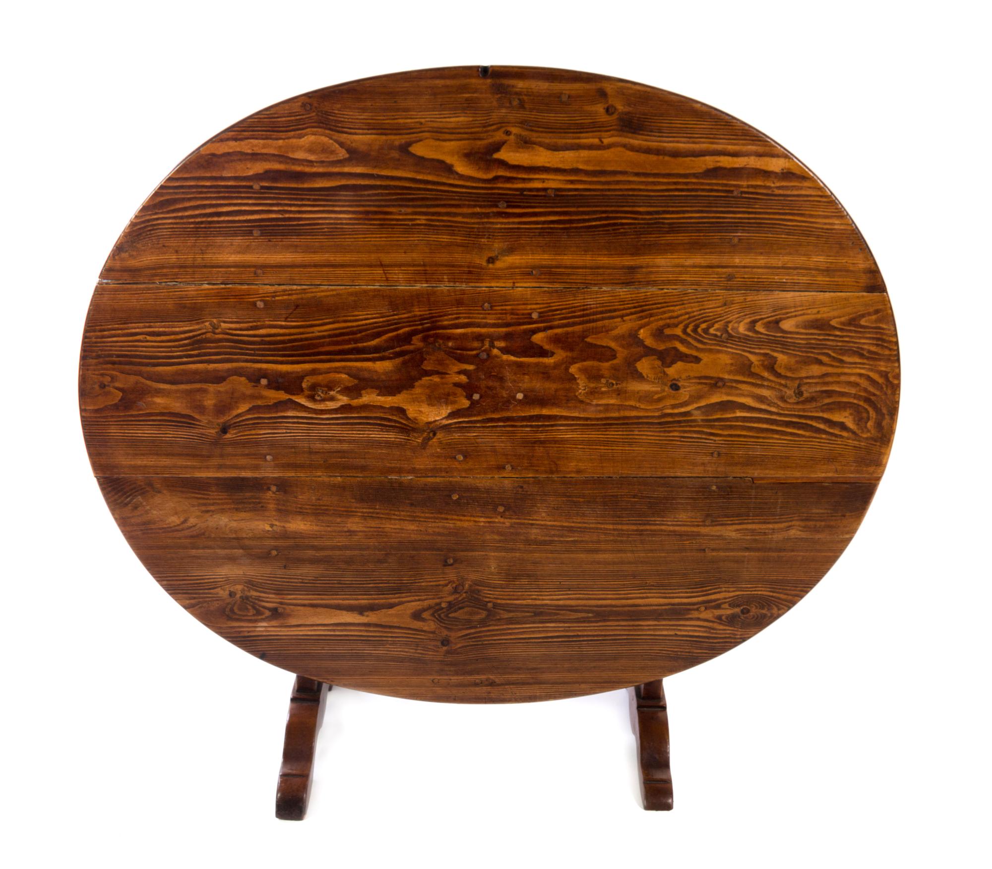 An American Oak Tilt-Top Breakfast Table Height 26 1/2 x width 50 1/4 x depth 40 1/4 inches. — 20TH CENTURY