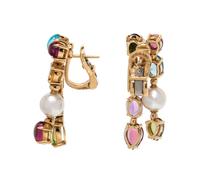 BVLGARI, DIAMOND AND MULTIGEM 'ALLEGRA' EARCLIPS