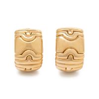 BVLGARI, YELLOW GOLD 'PARENTESI' EARCLIPS