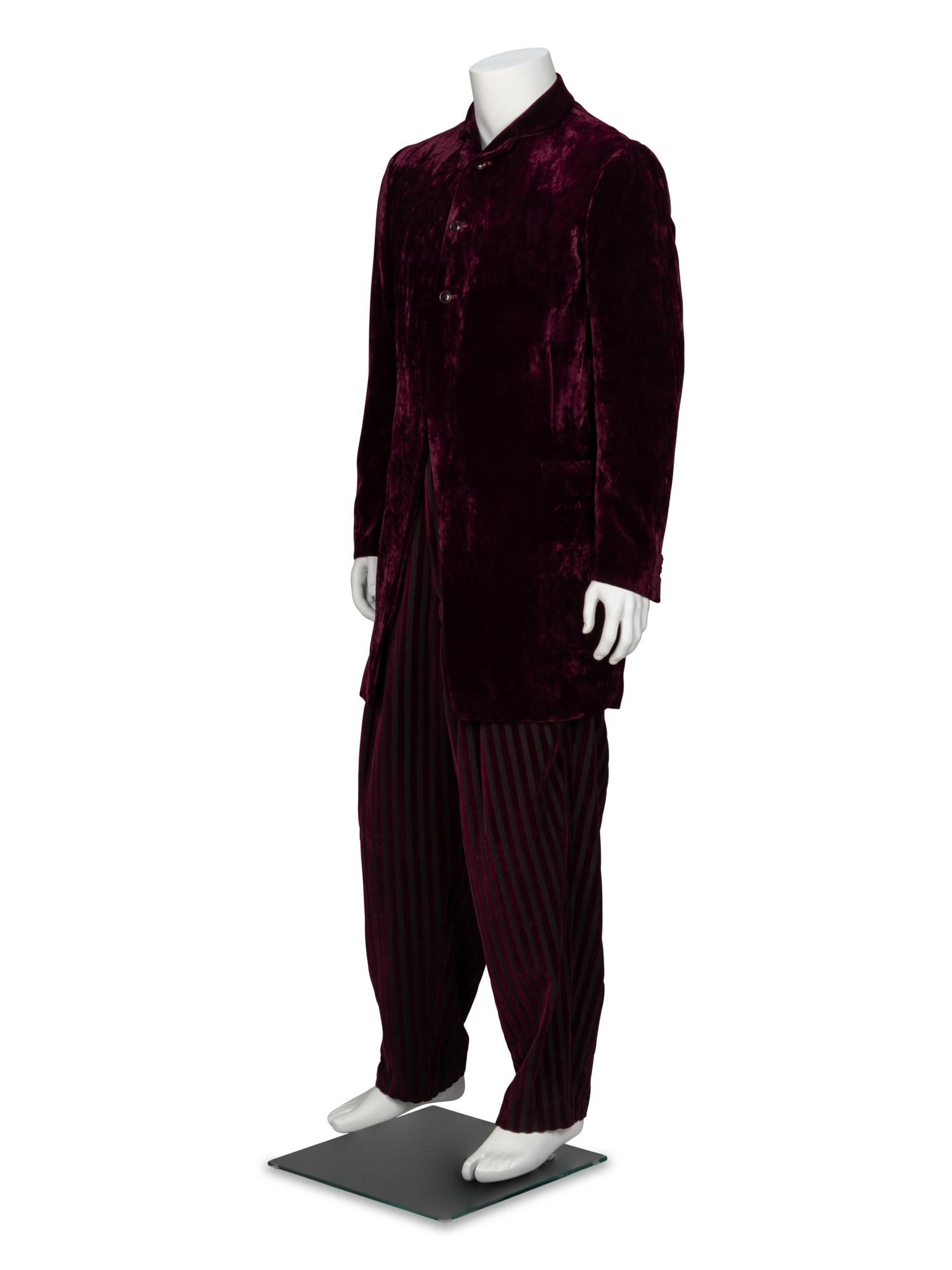 Yohji Yamamoto, Merlot Velvet Cutaway Suit