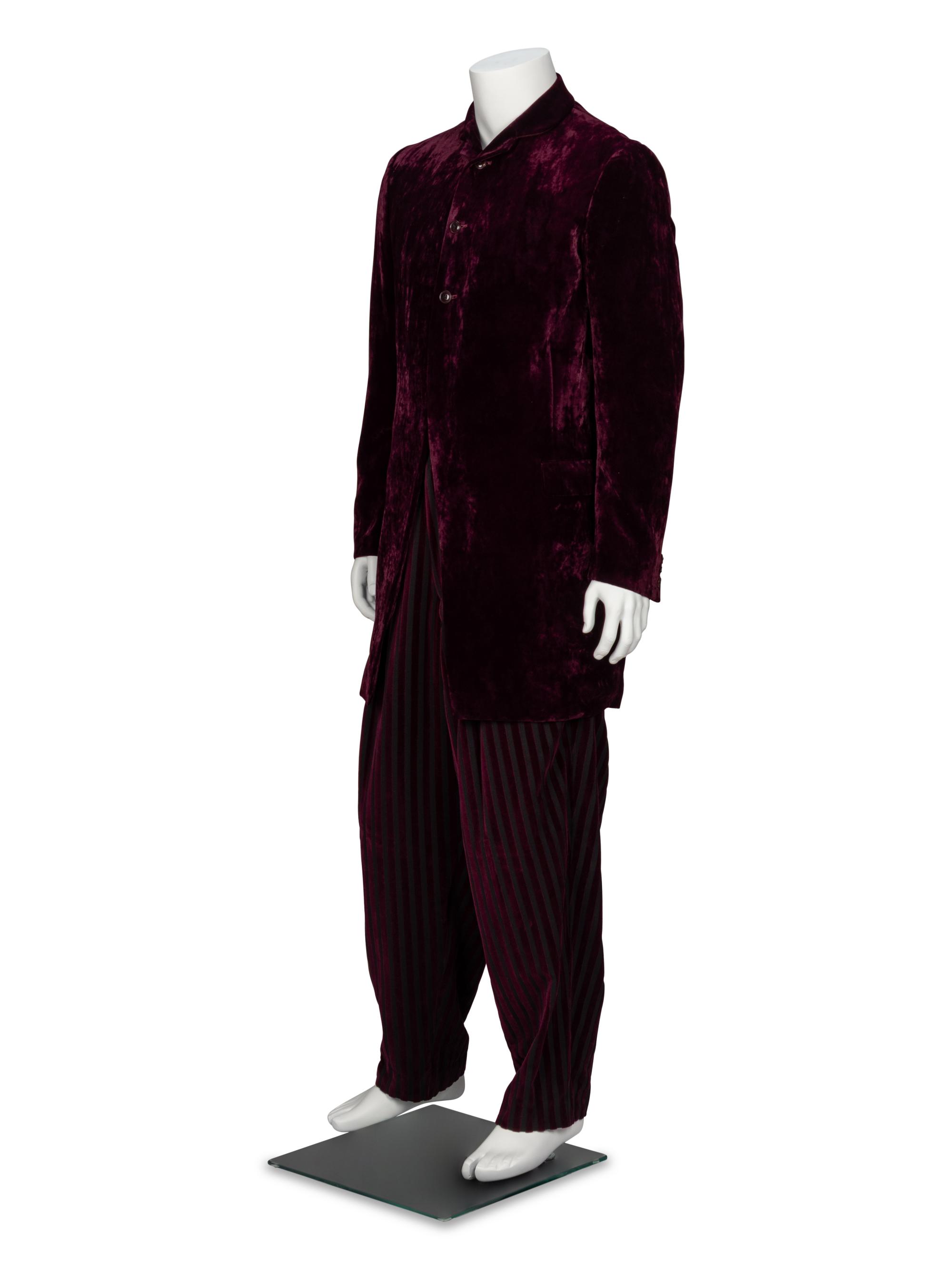 Yohji Yamamoto, Merlot Velvet Cutaway Suit