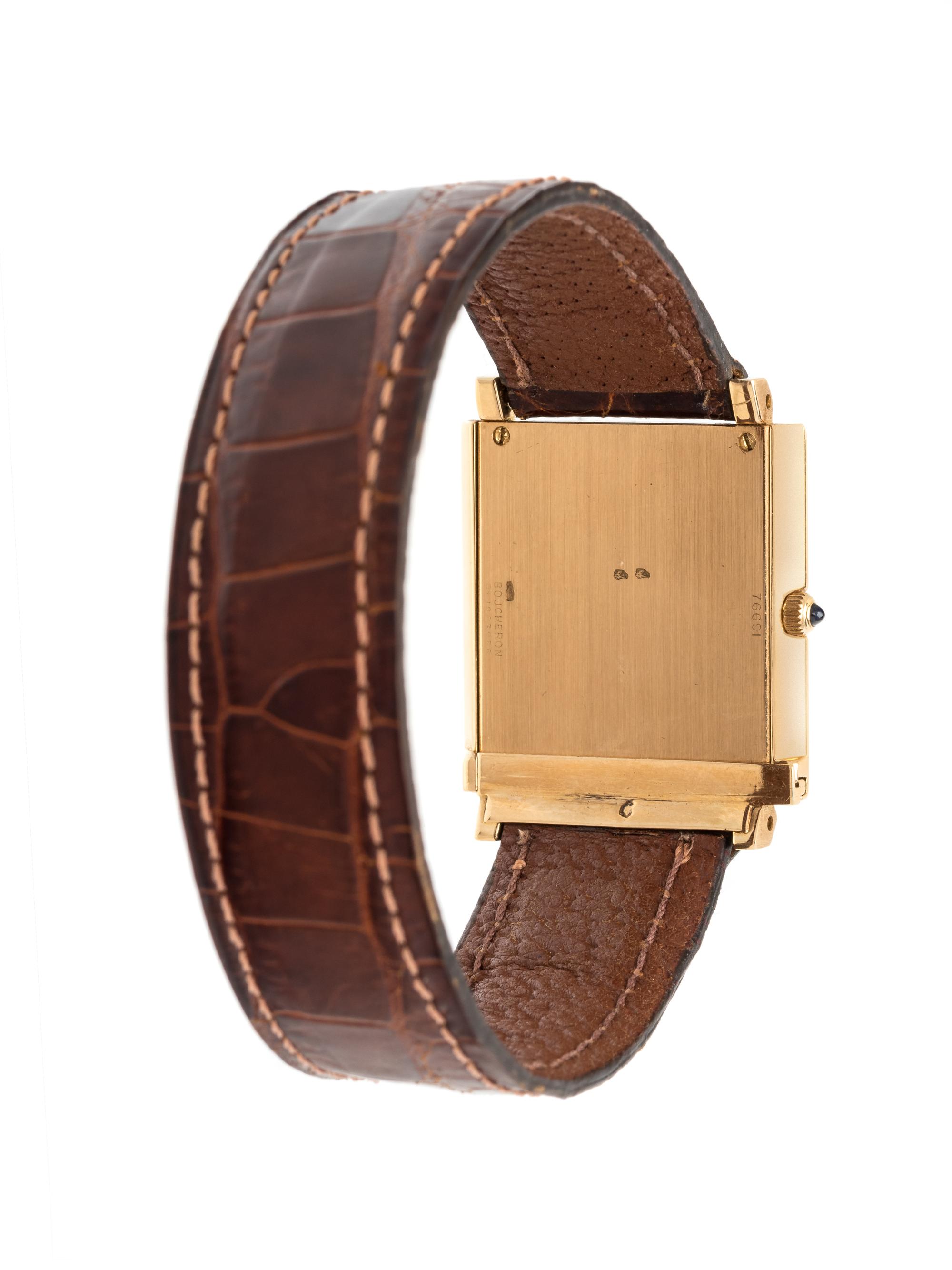 BOUCHERON, 18K YELLOW GOLD WRISTWATCH