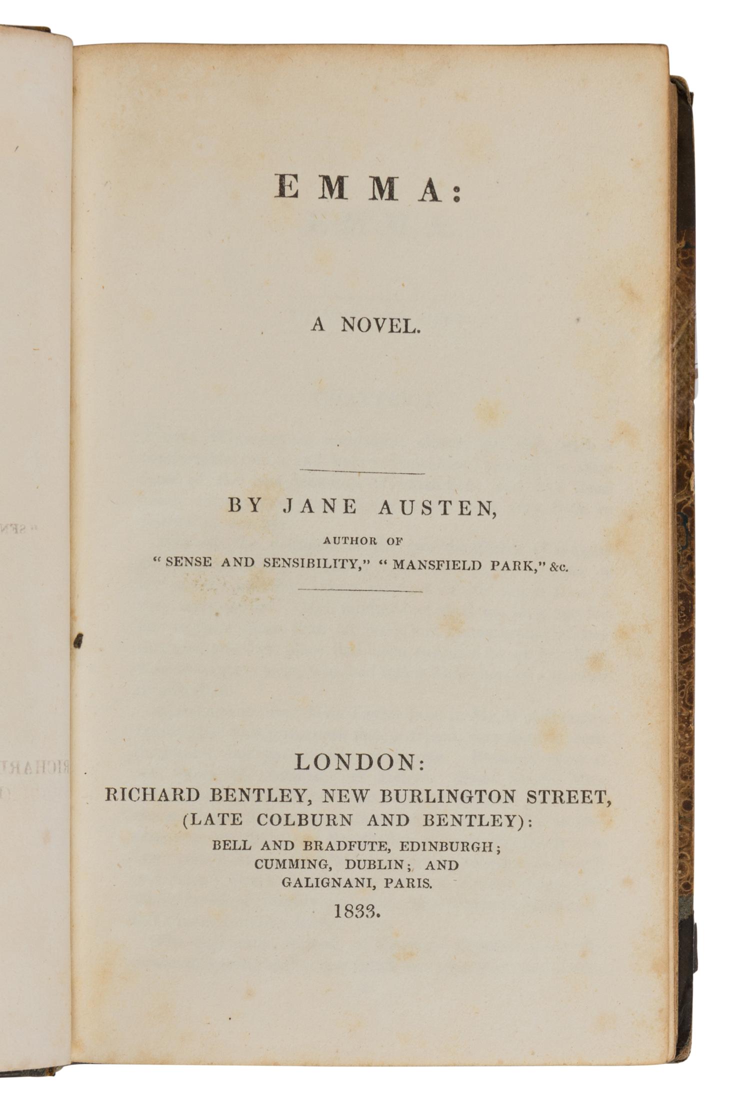 [BINDINGS & SETS]. -- [AUSTEN, Jane (1775-1817, et al]. [Standard Novels]. London: Richard Bentley, 1831-1833.