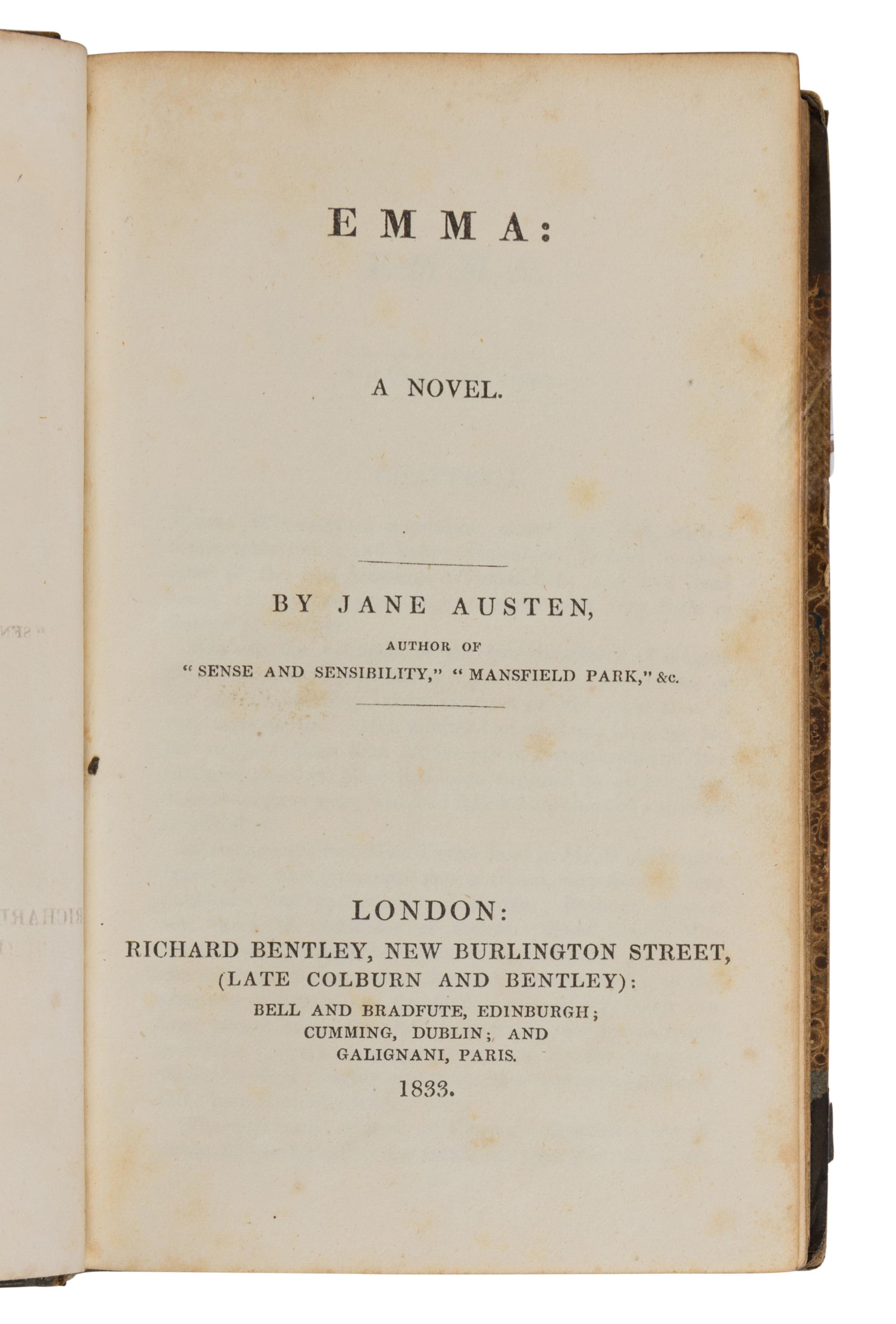 [BINDINGS & SETS]. -- [AUSTEN, Jane (1775-1817, et al]. [Standard Novels]. London: Richard Bentley, 1831-1833.