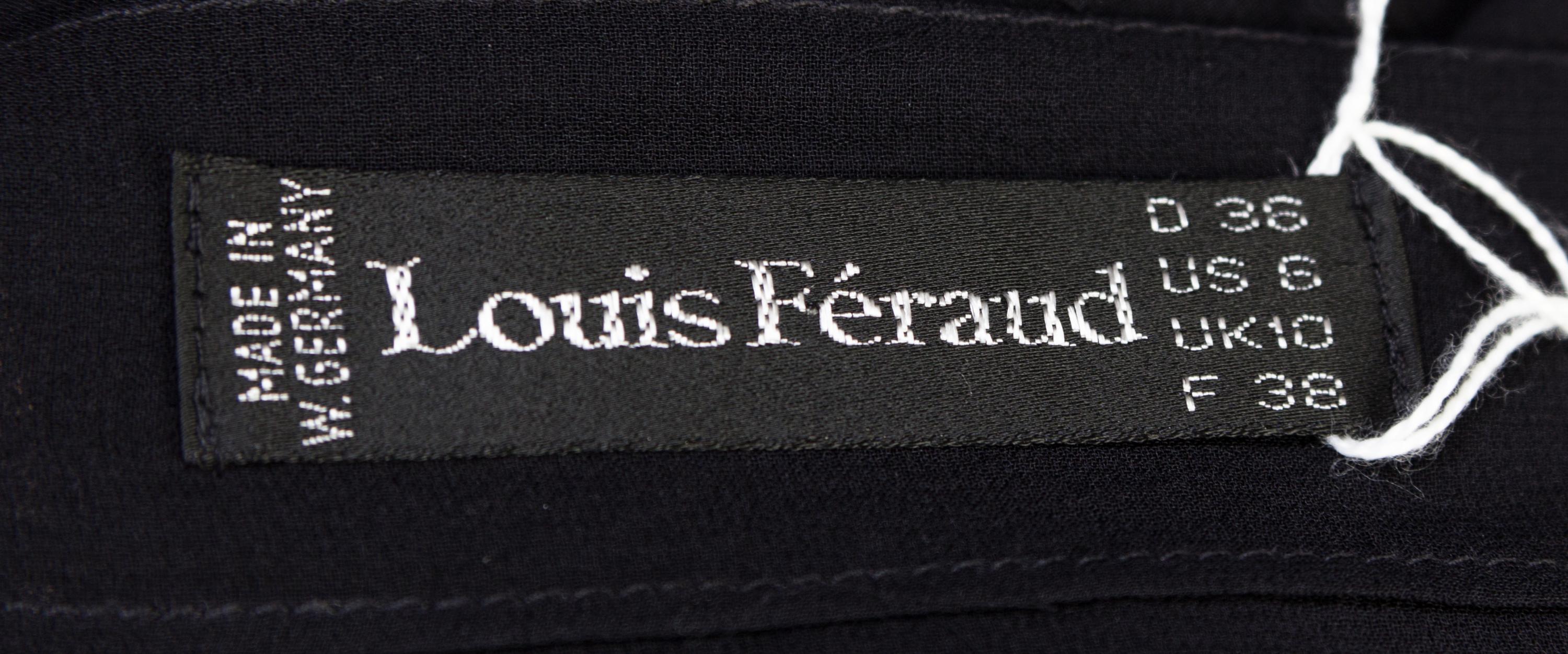 A Louis Feraud Black Silk Tank Top, Size 6.