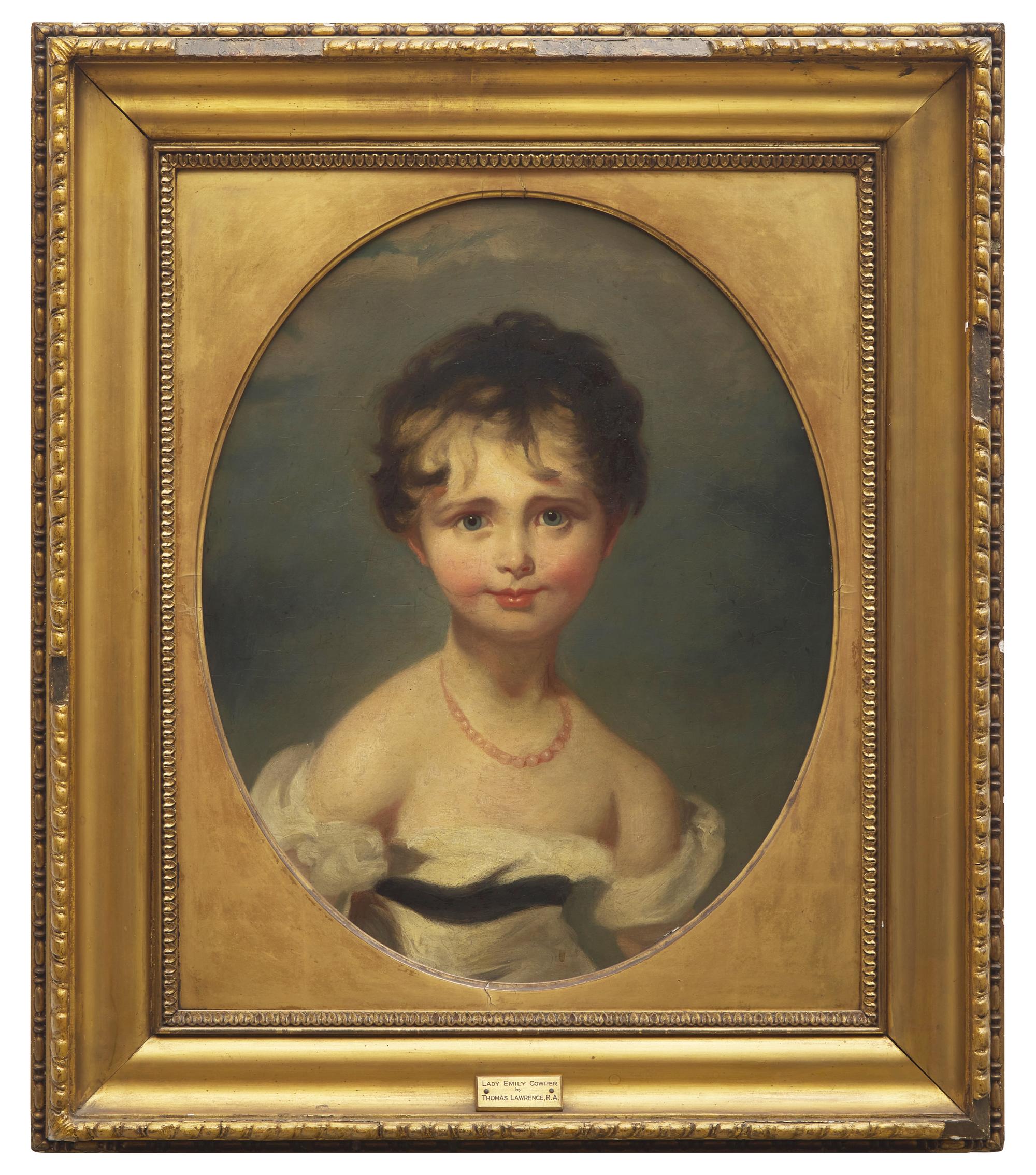 After Sir Thomas Lawrence (British, 1769–1830) — Portrait of Lady Emily Cowper (Later Lady Ashley, Countess of Shaftesbury) - A 19th century copy