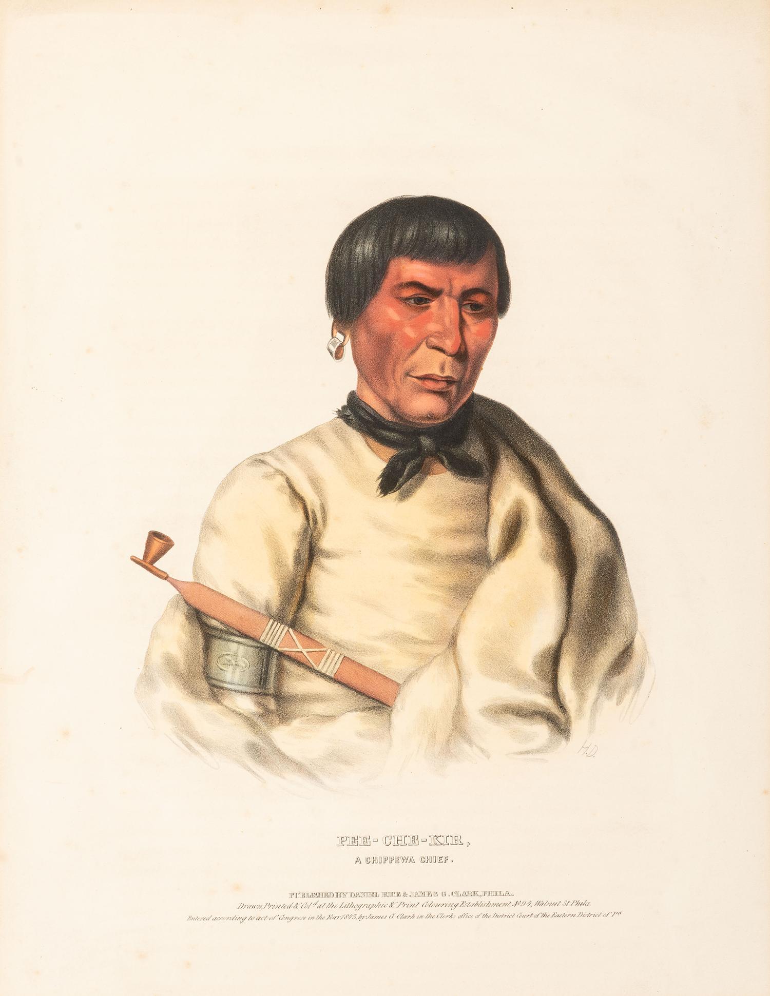Four Hand-Colored Lithographs by McKenney and Hall