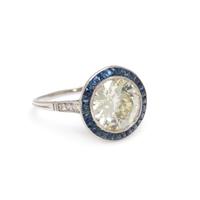 DIAMOND AND SAPPHIRE RING