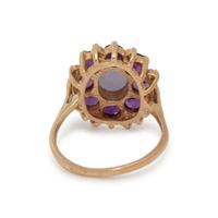 GEMSTONE AND DIAMOND RING