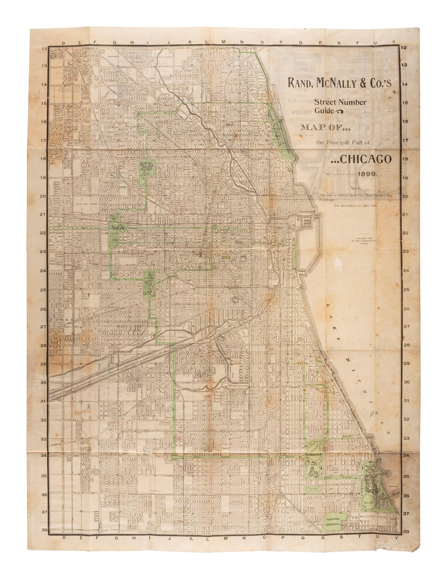 [MAPS & ATLASES - CHICAGO]. A group of Chicago maps, comprising: