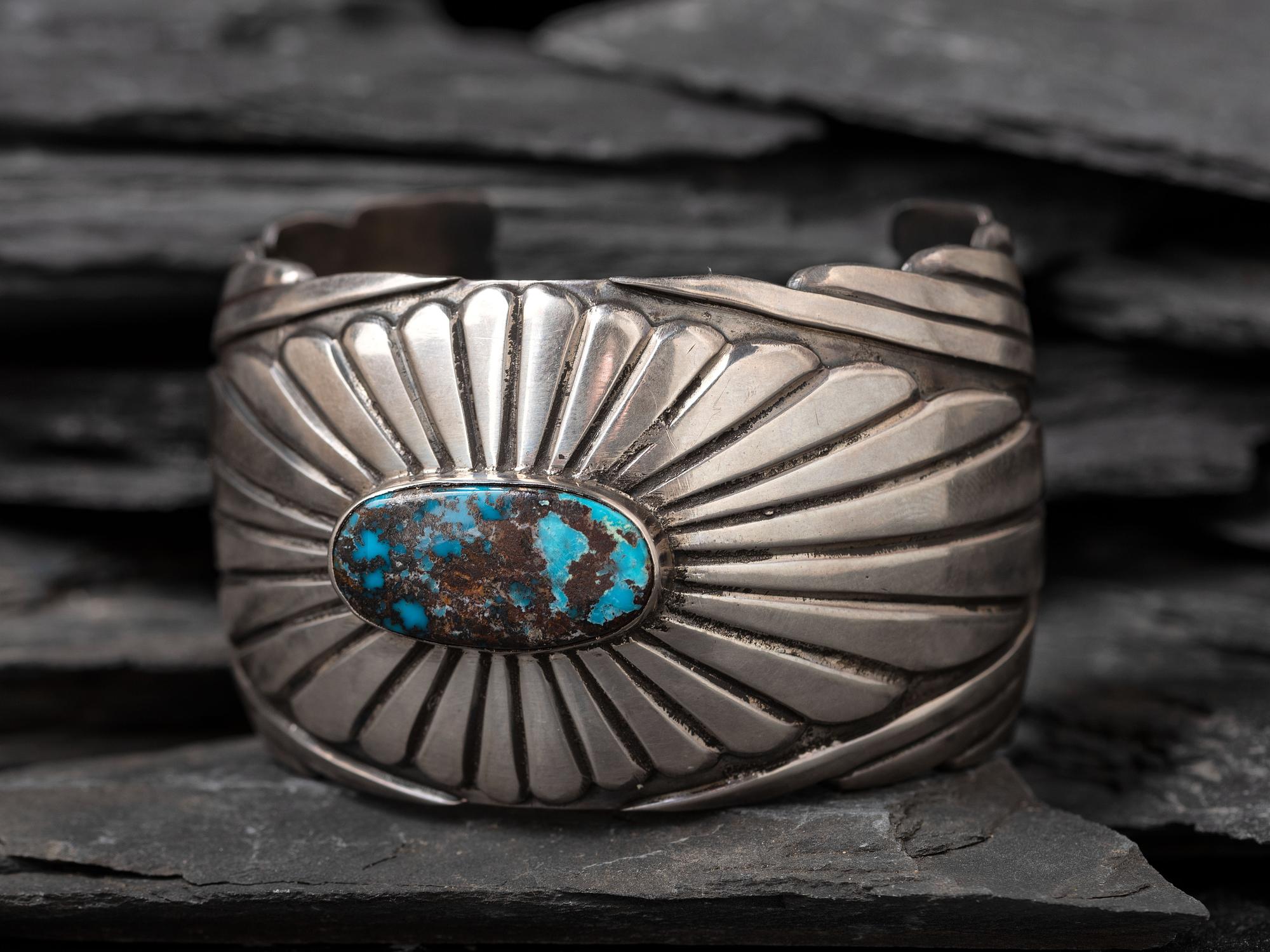 Silver and Turquoise Cuff Bracelet
