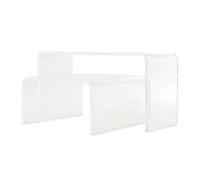 An Acrylic Waterfall Low Table and an Acrylic Waterfall Console Table