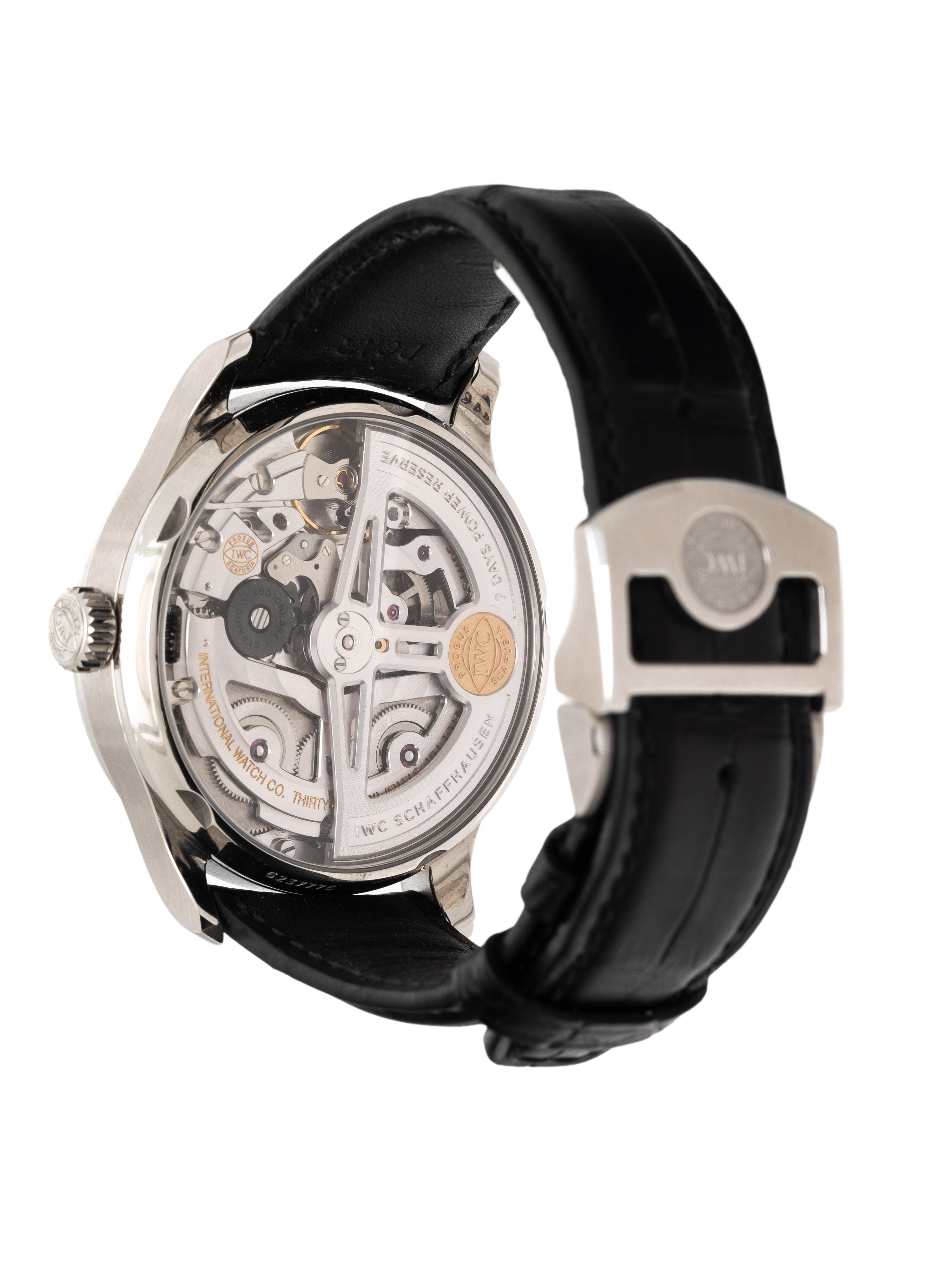 IWC, REF. IW500703 STAINLESS STEEL 'PORTUGIESER' '7 DAY AUTOMATIC' WATCH, BOX & PAPERS