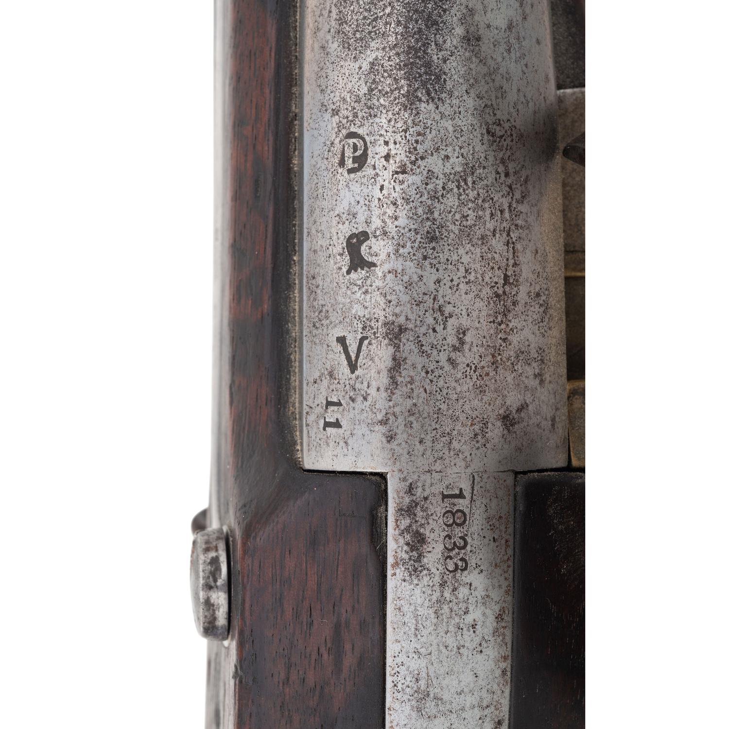 U.S. Model 1822/28 (1816 Type III) Flintlock Musket by Springfield with Bayonet