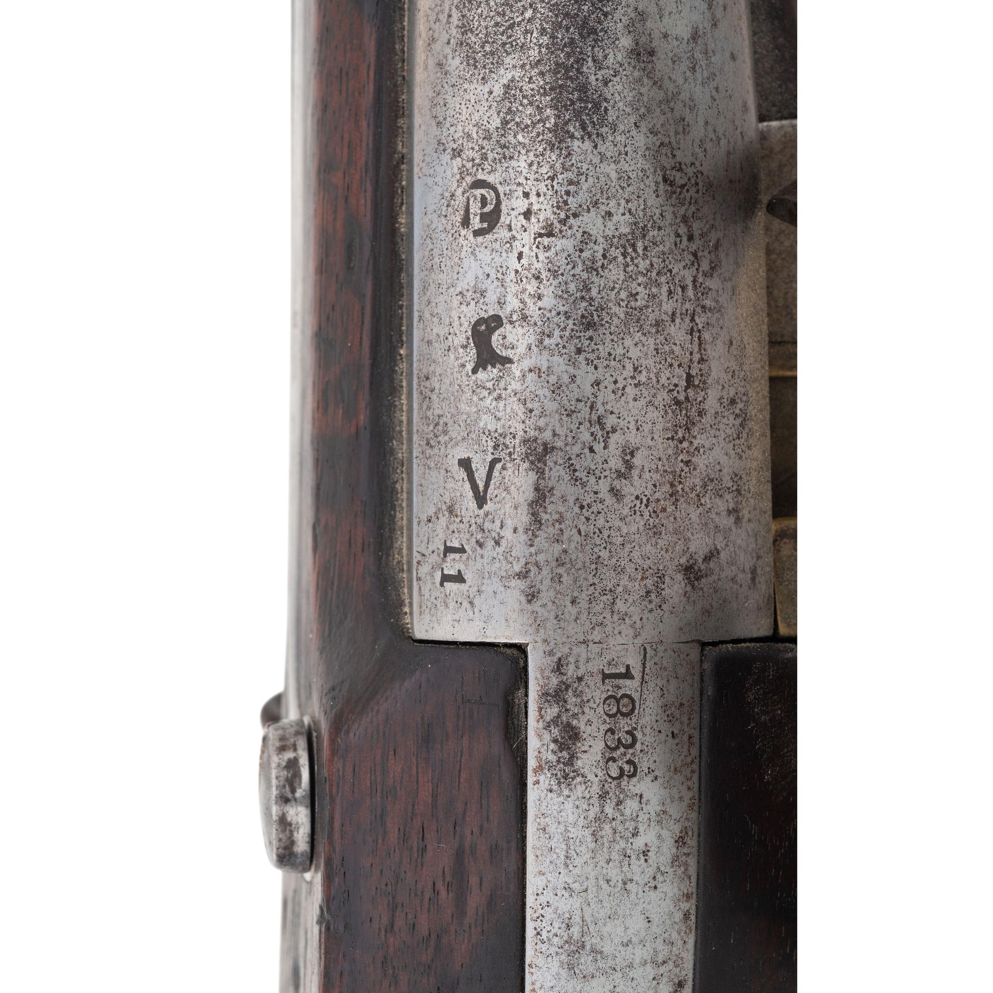 U.S. Model 1822/28 (1816 Type III) Flintlock Musket by Springfield with Bayonet
