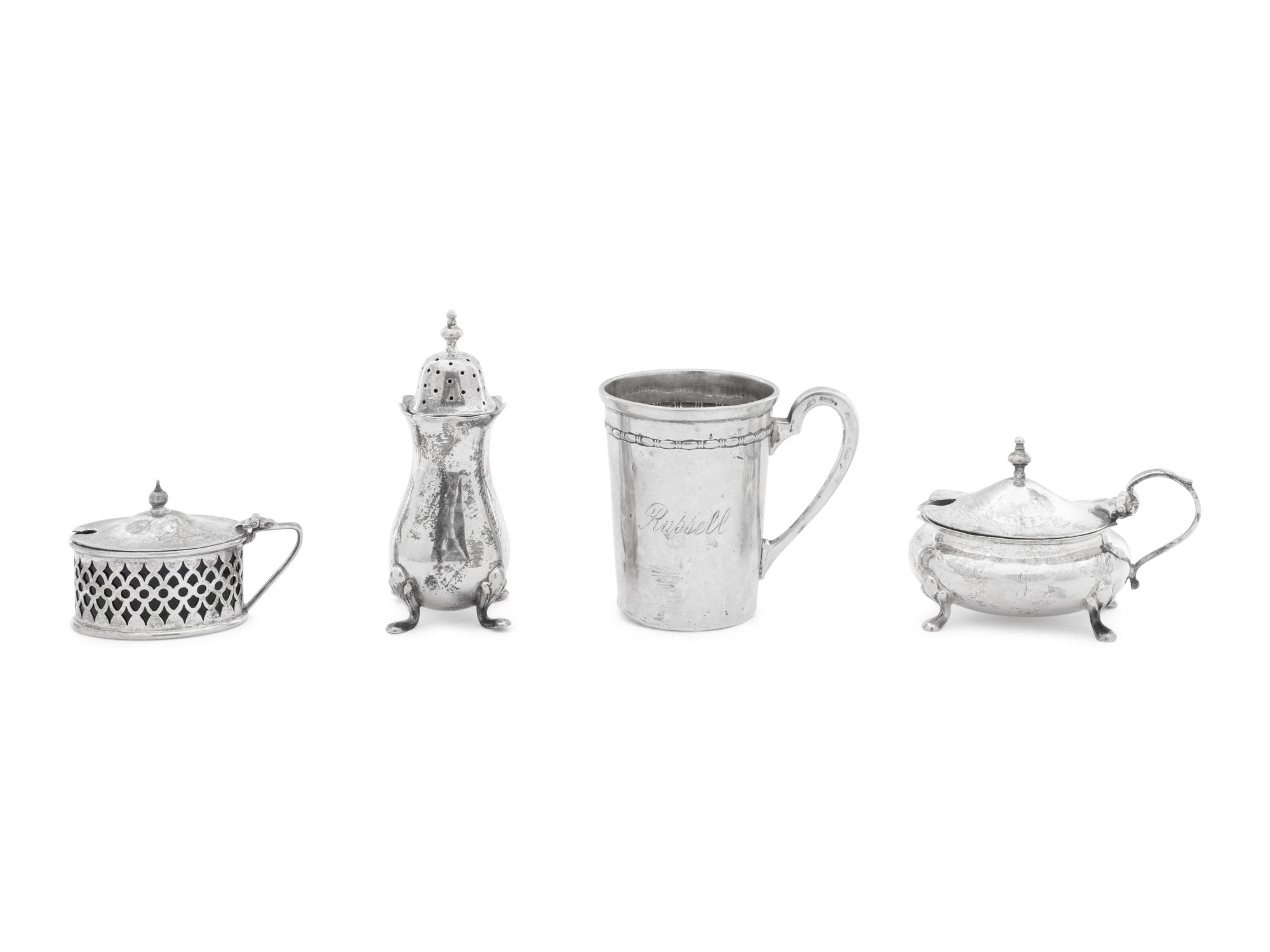 A Group of Various English Silver Articles