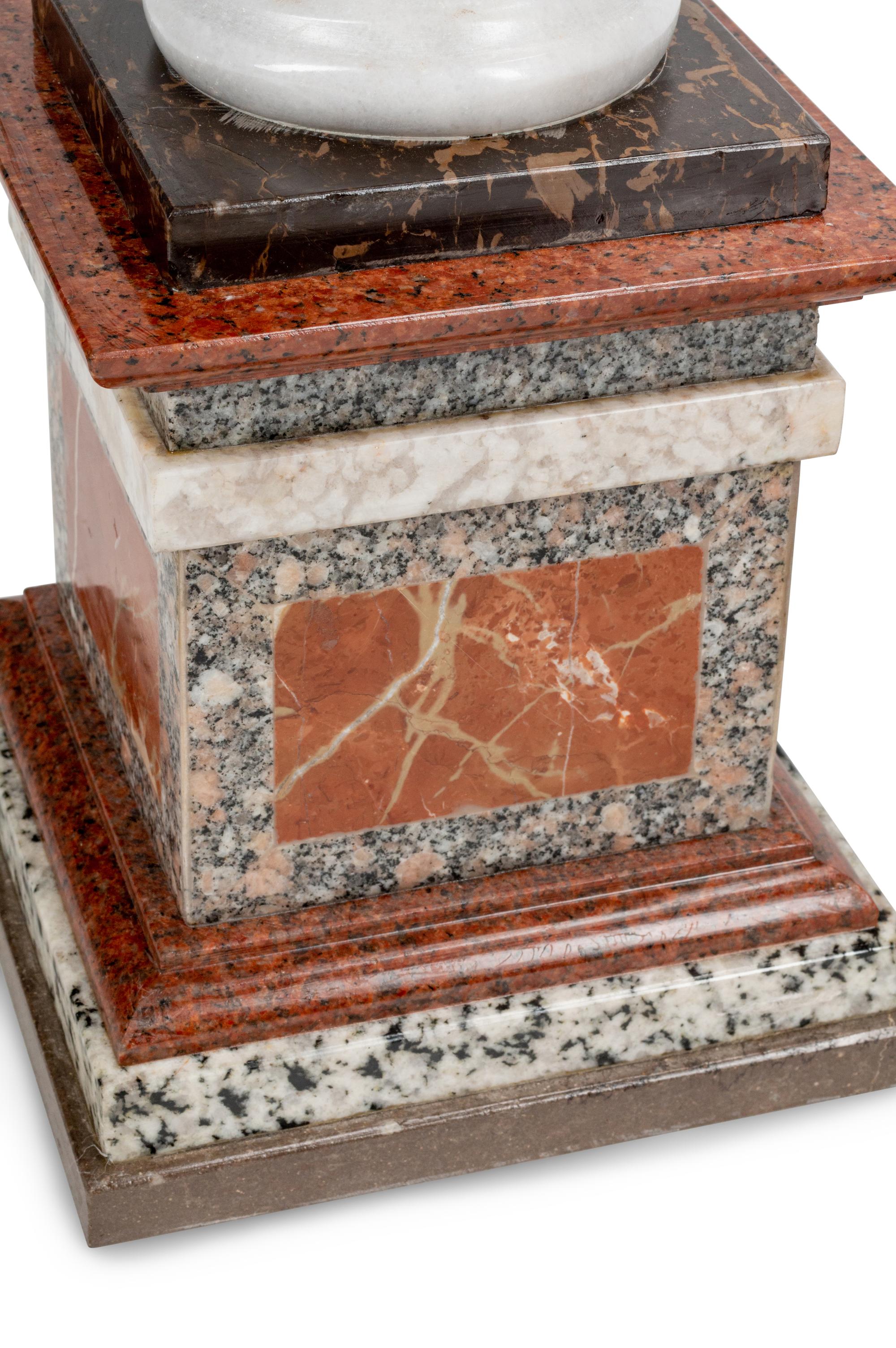 A Pair of Grand Tour Style Vari-Color Marble Ornaments