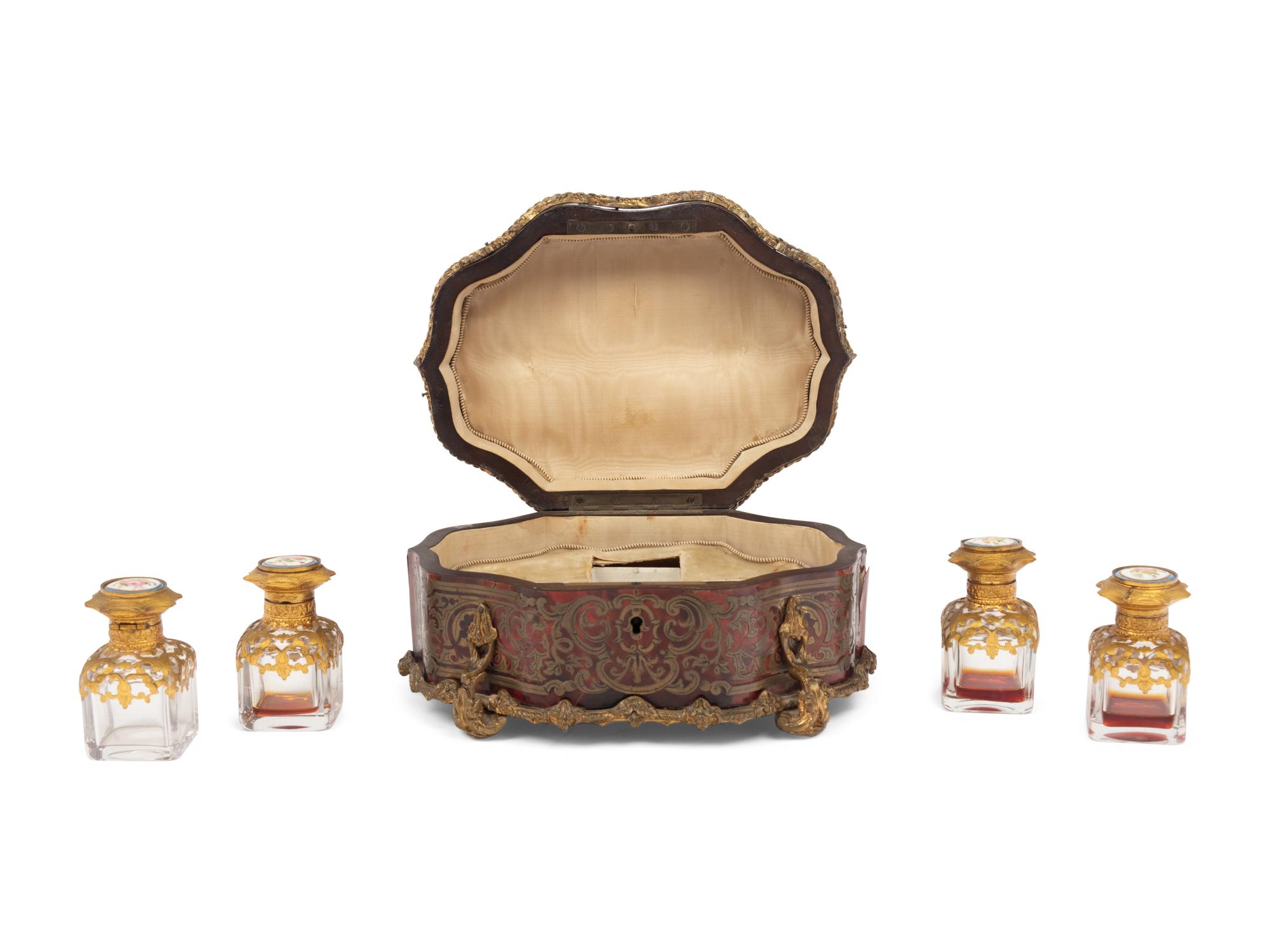 A Napoleon III Gilt Bronze Mounted Boulle Marquetry Dresser Casket