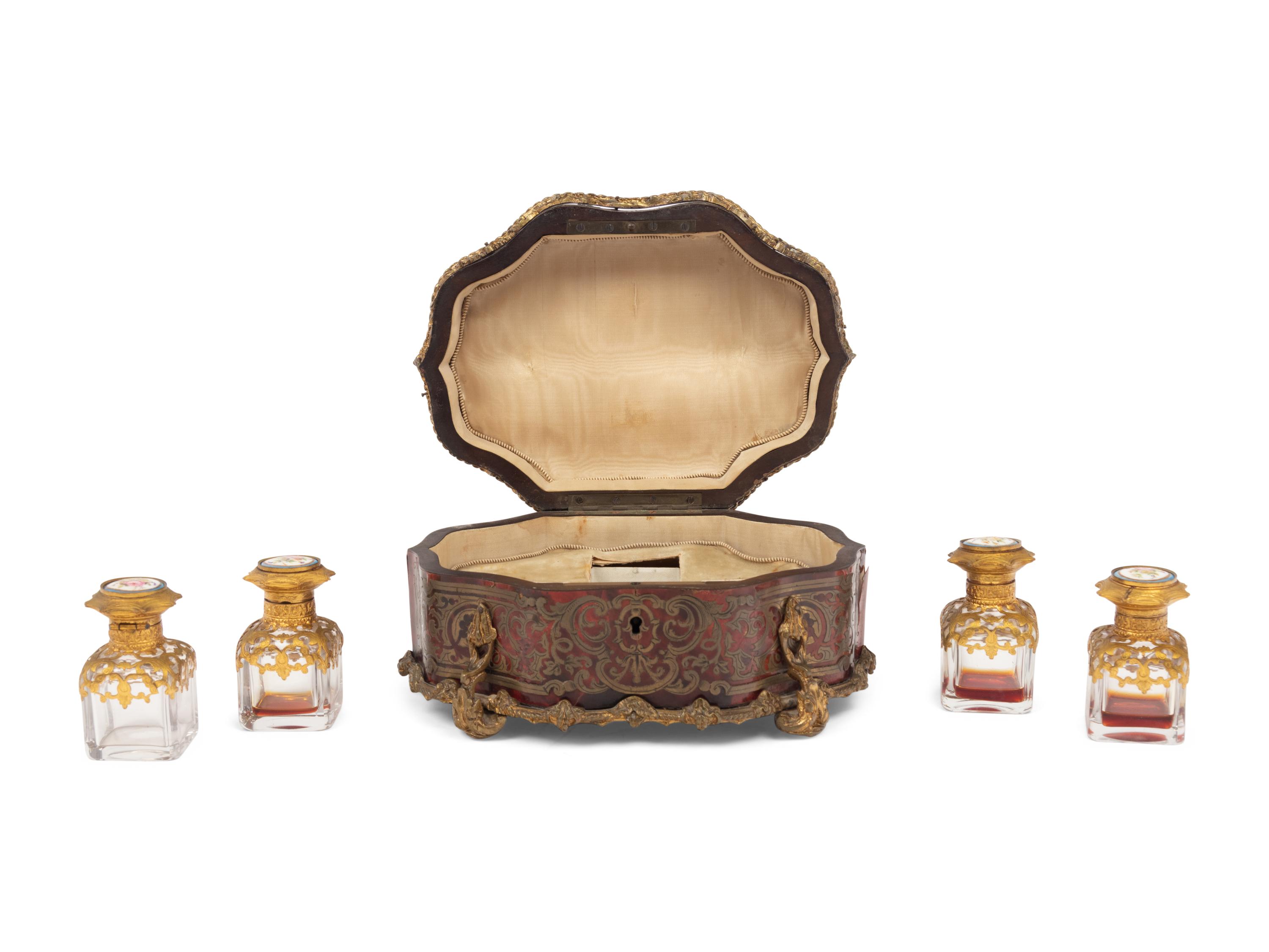 A Napoleon III Gilt Bronze Mounted Boulle Marquetry Dresser Casket