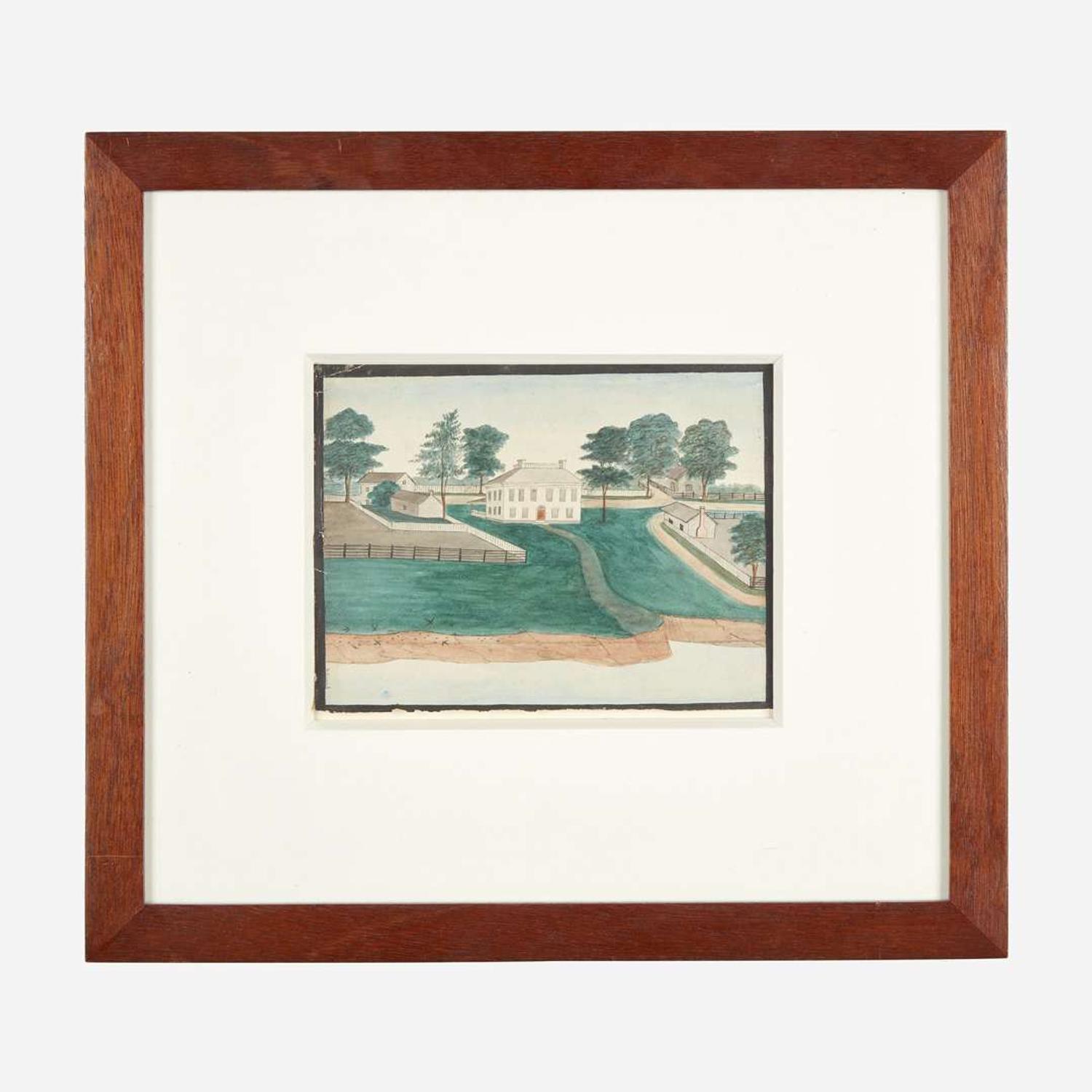 American School 19th century Two works: Views of South Amboy, New Jersey, one dated "1827"