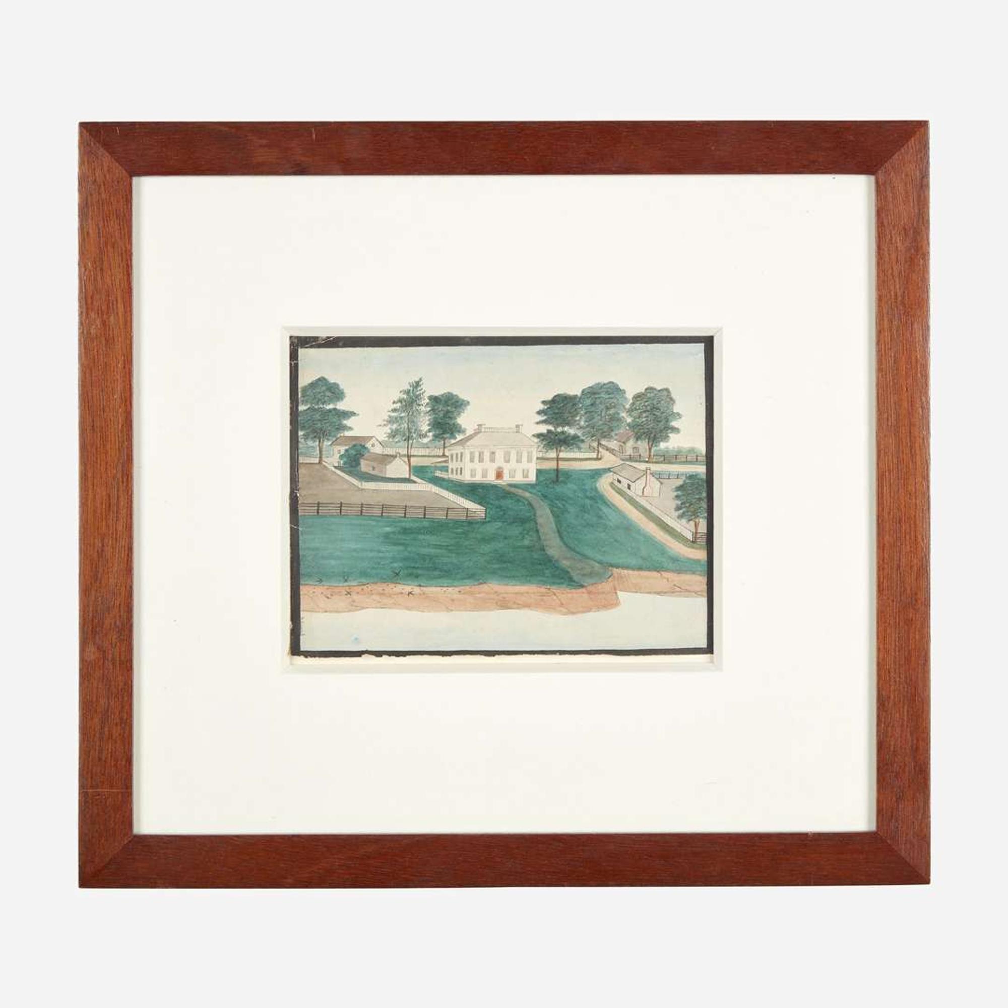 American School 19th century Two works: Views of South Amboy, New Jersey, one dated "1827"