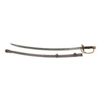 Ames Model 1860 Light Cavalry Saber Presented to Lt. James B Finley, 14th Michigan Artillery.