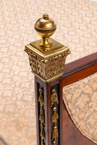 A Neoclassical Gilt Bronze Mounted Mahogany Daybed