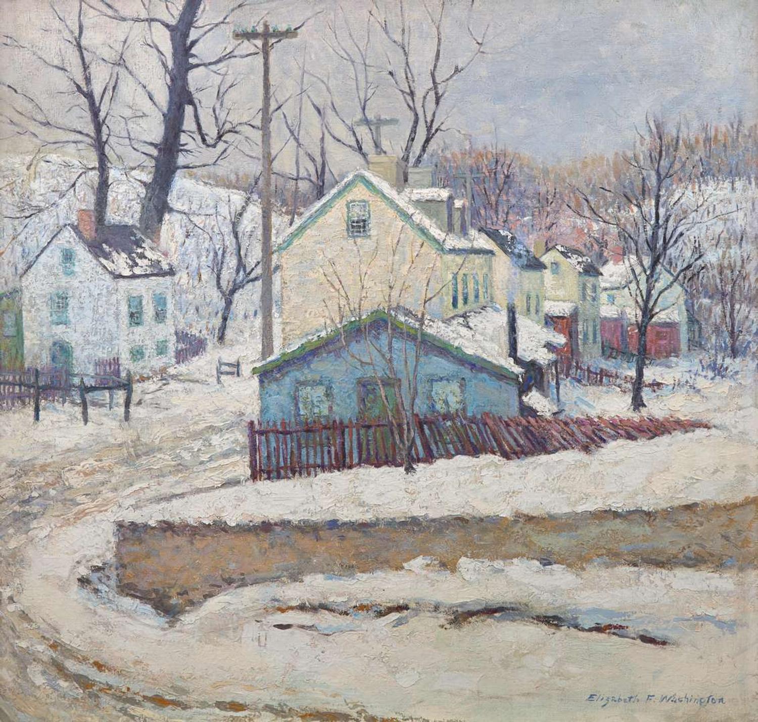 Elizabeth Fisher Washington (American, 1871-1953) - Village in the Snow