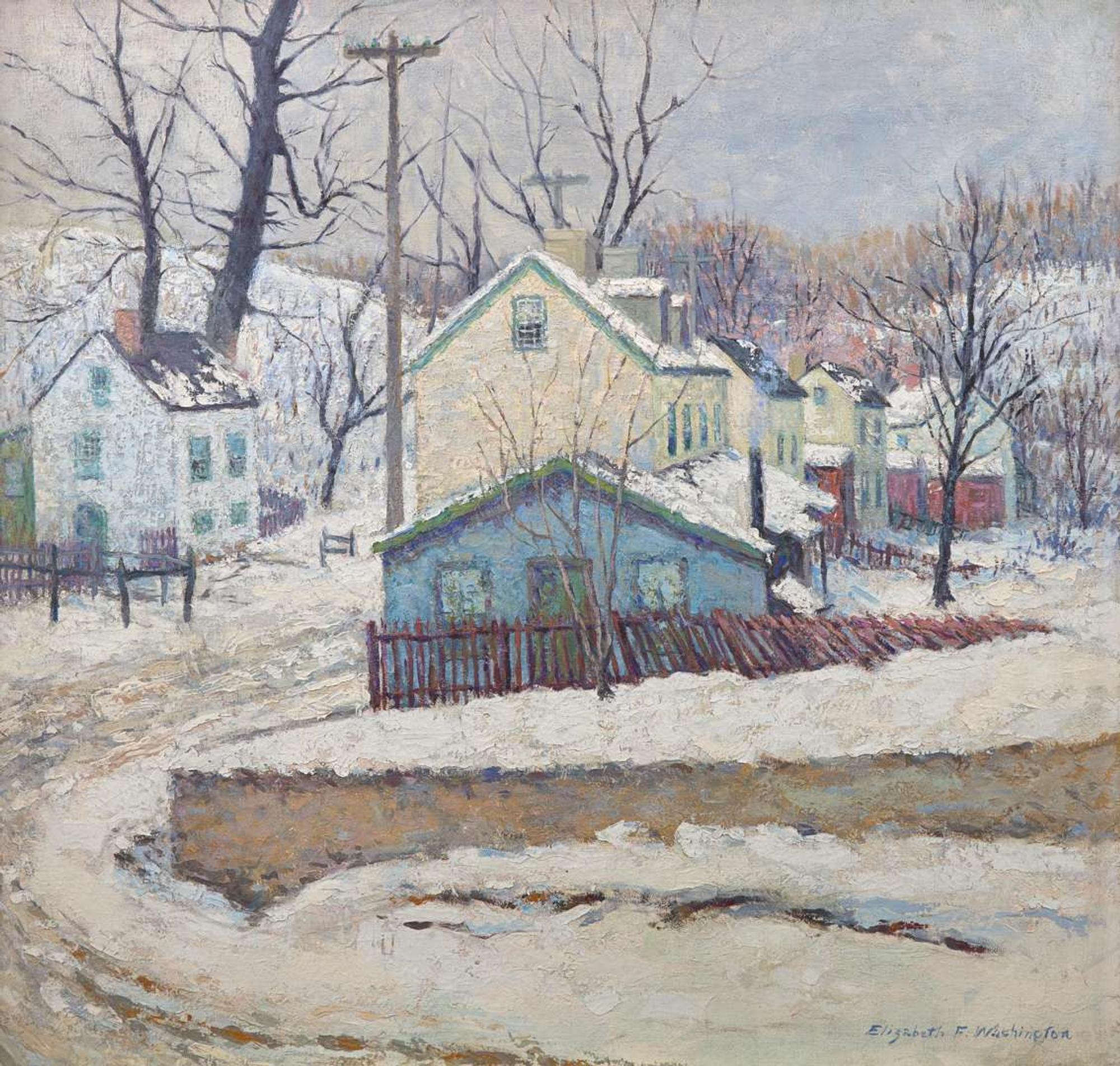 Elizabeth Fisher Washington (American, 1871-1953) - Village in the Snow