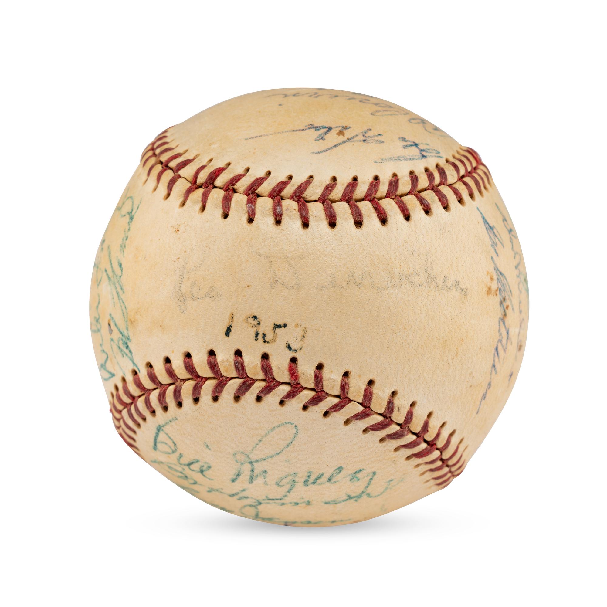 A 1953 New York Giants Team Signed Autograph Baseball