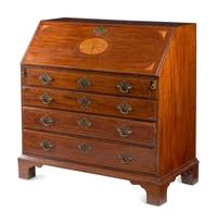 A George III Mahogany Slant-Front Bureau