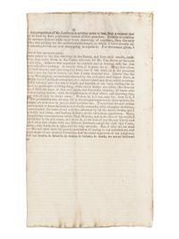 LINCOLN, Abraham (1809-1865). Speech of Mr. Lincoln, at a Political Discussion, in the Hall of the House of Representatives, December [1839, at Springfield, Illinois] . Springfield, Illinois, 1839.
