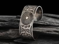 Navajo Heavily Stamped Ingot Cuff Bracelet