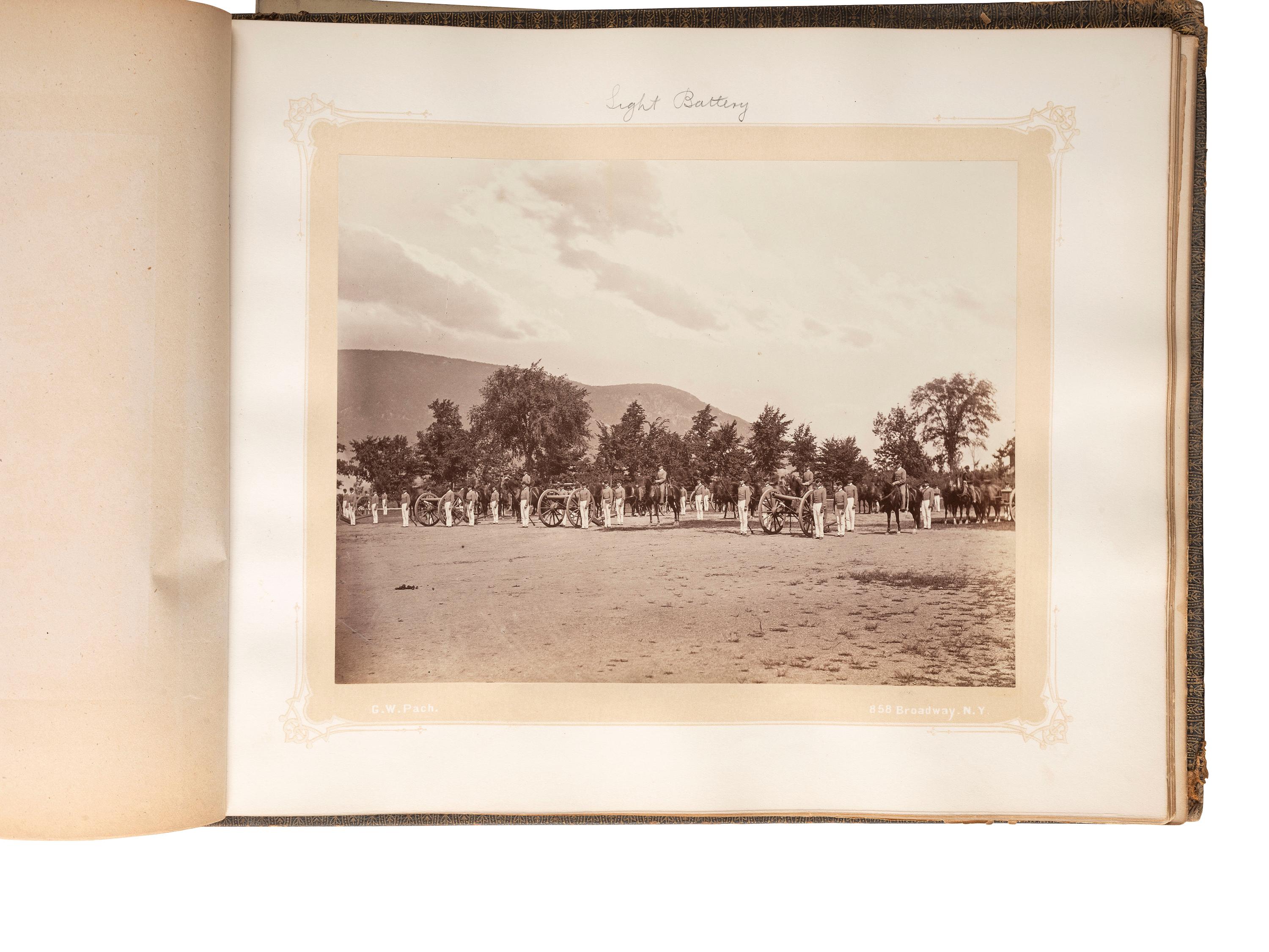 [LATE INDIAN WARS]. PACH, G.W. (1848-1904), photographer. US Military Academy year book for the Class of 1875, containing photographs of notable officers, professors, and cadets, incl. Little Bighorn casualty James G. Sturgis. New York: 1875.